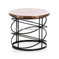 Círculos Industriais Zinc Antique Round Top Coffee Table